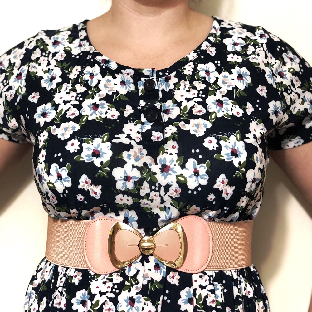 Elastic Belts with Bow Clasp pink brown gold - Picture 7 of 7